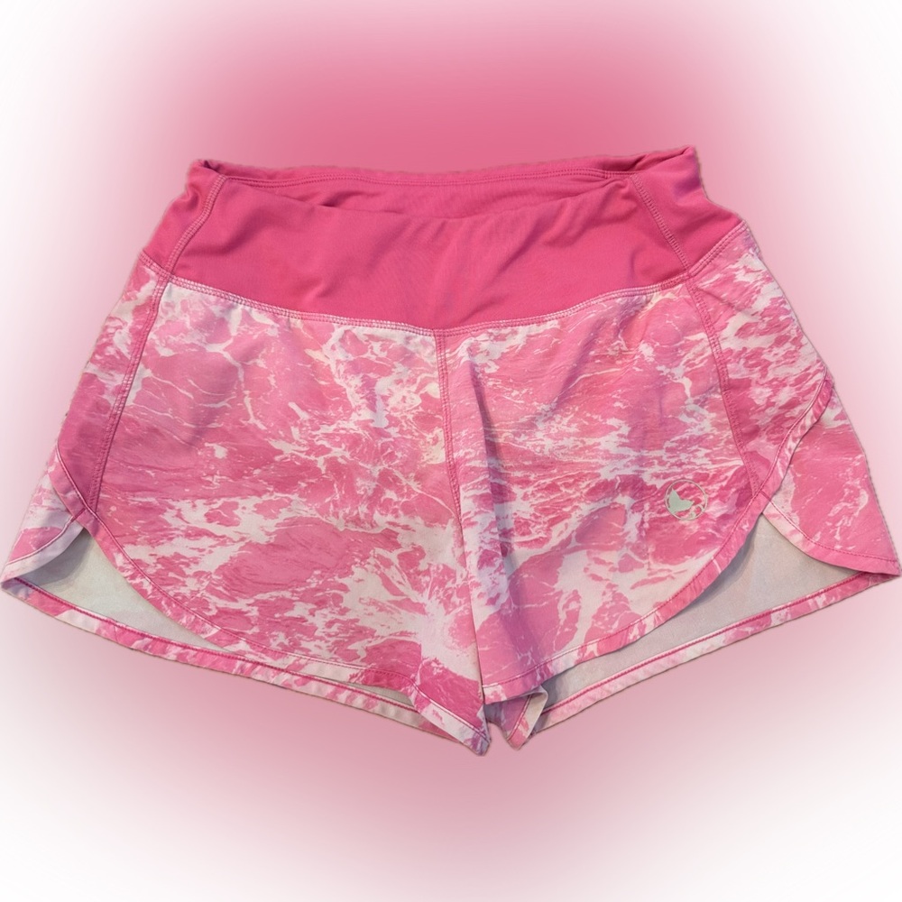 Reel Legends Pink Swirl Women's Athletic Shorts